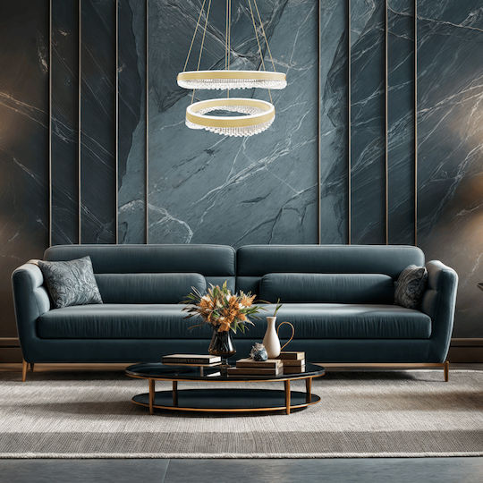 Eko Light Висящо Осветително Тяло Златист 60x60см.