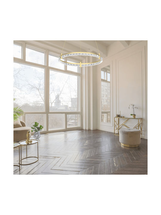 Eko Light Κρεμαστό Φωτιστικό Χρυσό LED 60x60εκ.