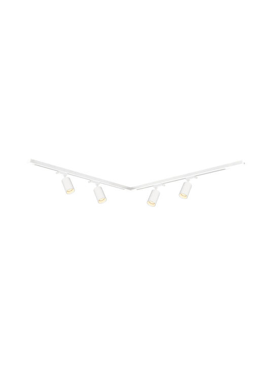 Eko Light Spot with 4 Lights and with Socket GU10 in White Color