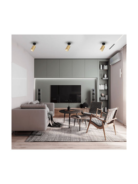 Eko Light Einzel Spot mit Fassung GU10 in Gold Farbe