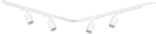 Eko Light Spot cu 4 Lumini și cu Soclu GU10 în Culoare Alb
