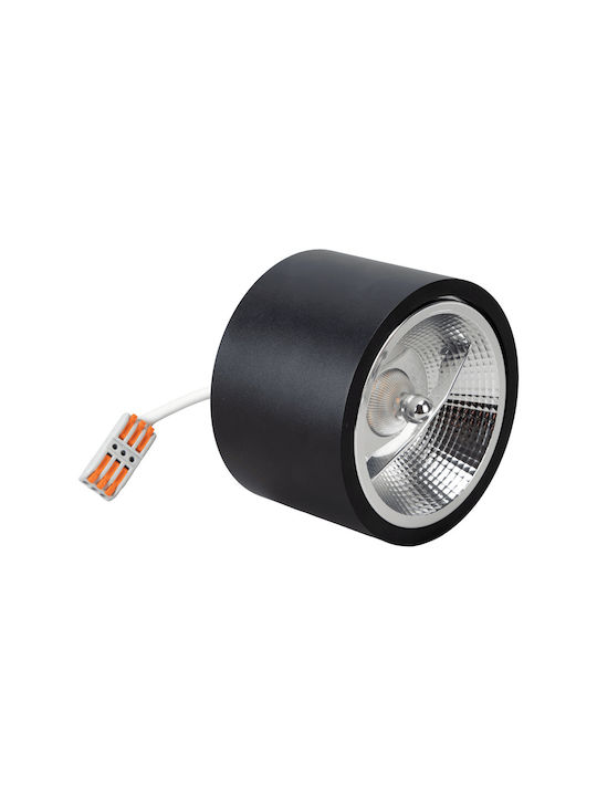 Eko Light Einzel Spot mit Fassung null in Schwarz Farbe