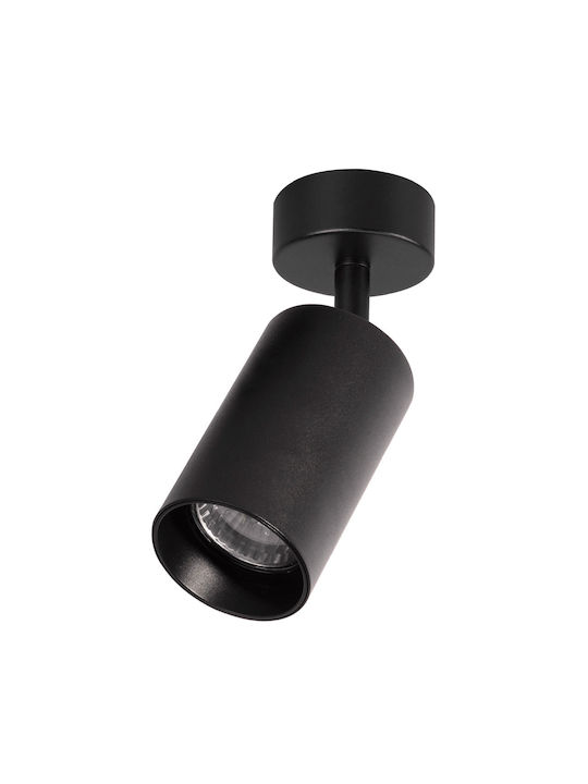 Eko Light Einzel Spot mit Fassung GU10 in Schwarz Farbe