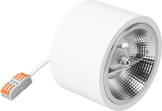 Eko Light Μονό Σποτ με Ντουί AR111 σε Λευκό Χρώμα