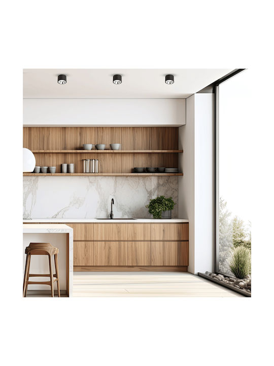 Eko Light Einzel Spot mit Fassung null in Schwarz Farbe