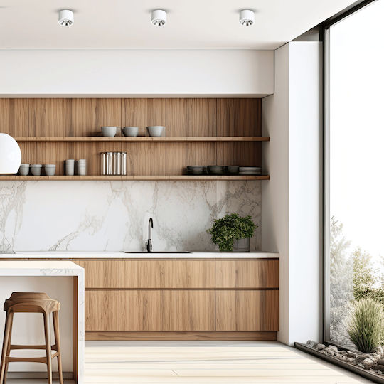 Eko Light Μονό Σποτ με Ντουί AR111 σε Λευκό Χρώμα