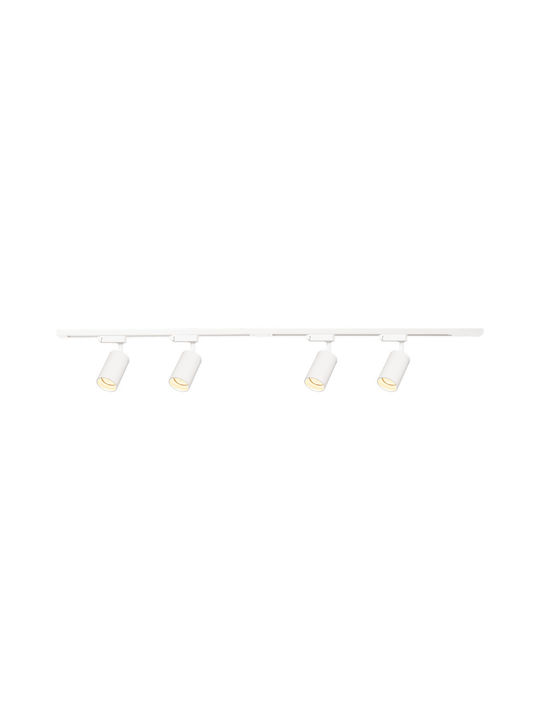 Eko Light Spot with 4 Lights and with Socket GU10 in White Color