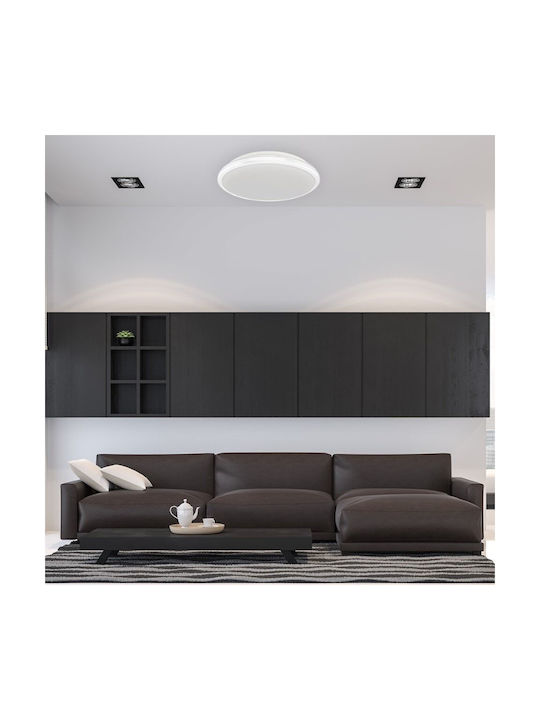 Eko Light Ceiling Mount Light Bathroom White with Integrated LED