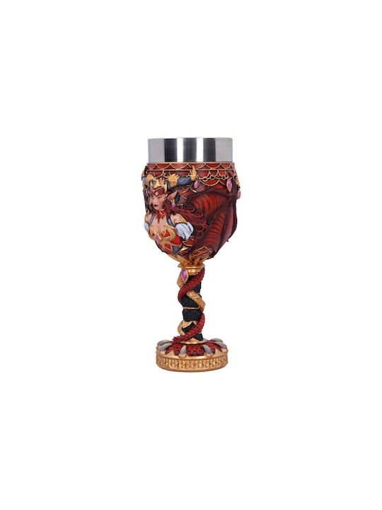 Nemesis Now Glass Cocktail/Drinking made of Stainless Steel in Red Color Goblet