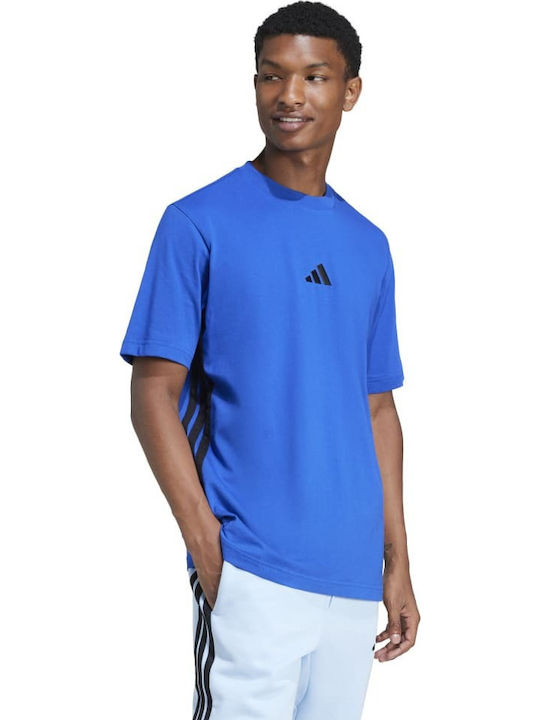 Essentials 3-Stripes Athletic T-Shirt Blue