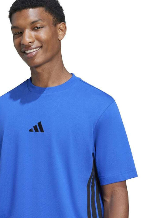 Essentials 3-Stripes Athletic T-Shirt Blue