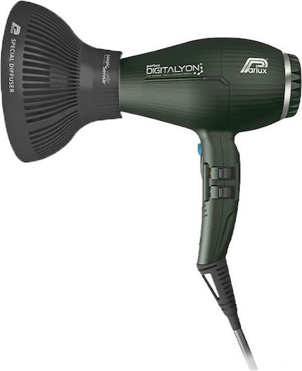Parlux Digitalyon Magic Sense Ionic Professional Hair Dryer with Diffuser 2400W Charcoal