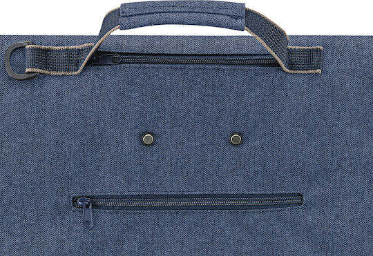 Stoff Einkaufswagen Blau 43Es