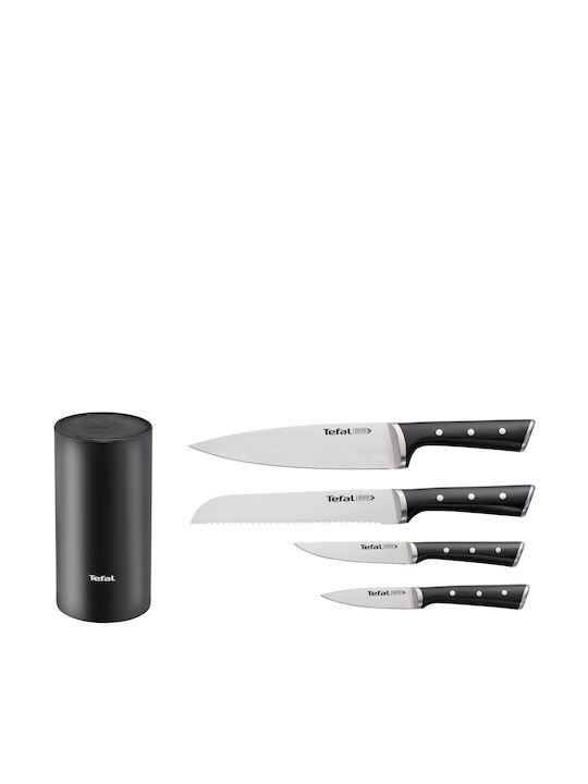 Tefal Ice Force Messerset mit Block aus rostfreiem Stahl 4Stück