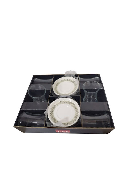 OMS Collection Σετ Φλιτζάνια Tσαγιού Γυάλινα Διάφανα 150ml 12τμχ 8680672157008