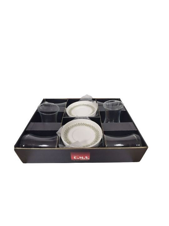 OMS Collection Σετ Φλιτζάνια Tσαγιού Γυάλινα Διάφανα 150ml 12τμχ 8680672157008