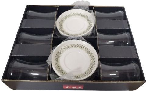 OMS Collection Set Căni Ceai De sticlă Transparente 150ml 12buc