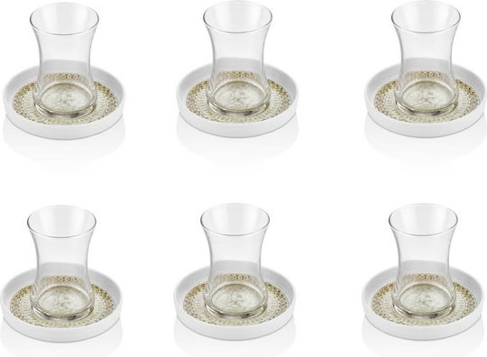 OMS Collection Set Căni Ceai De sticlă Transparente 150ml 12buc