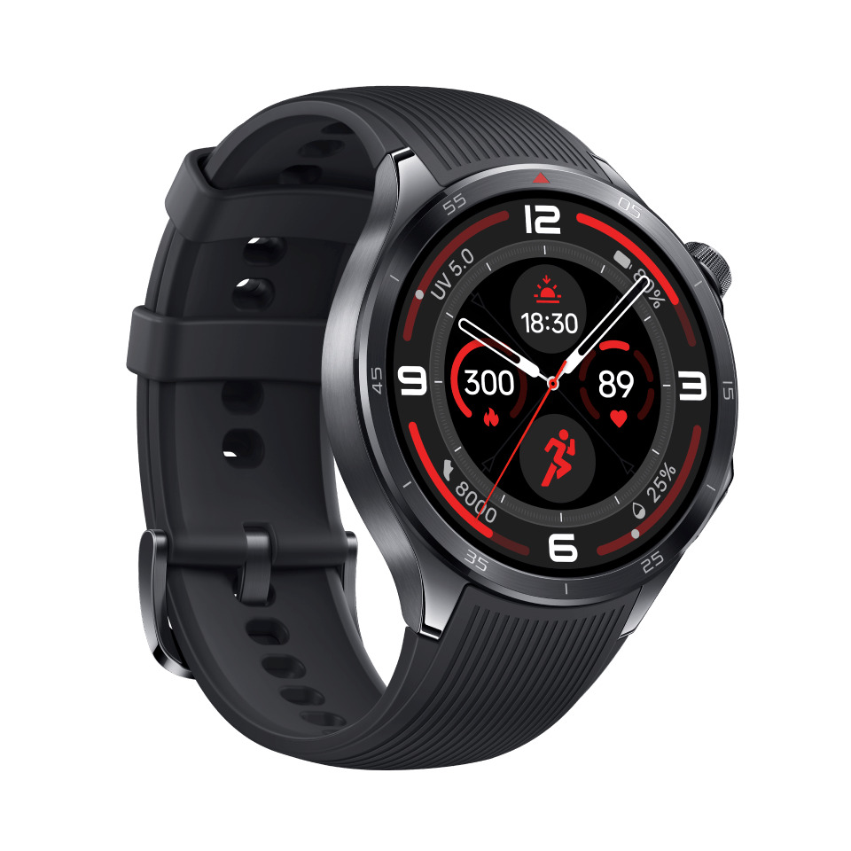 OnePlus Watch 3 Stainless Steel 46mm Αδιάβροχο με Παλμογράφο (Obsidian Titanium)