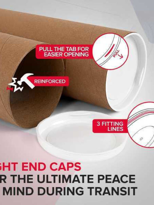 Tub de Desen Ecologic cu Capacul Φ7.6x150cm Maro