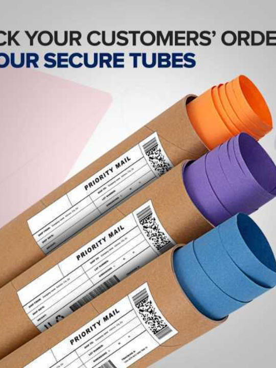 Tub de Desen Ecologic cu Capacul Φ7.6x150cm Maro