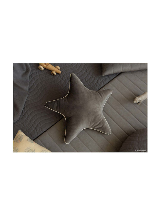Samtsternkissen Aristote 40*40cm Schiefergrau