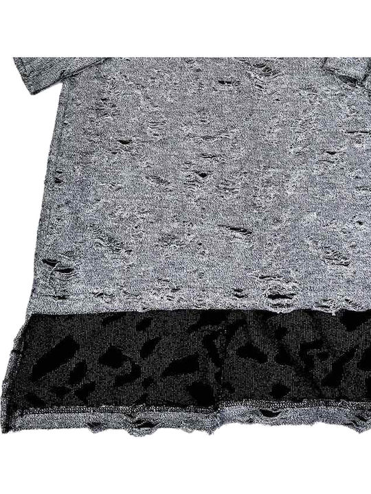 Rochie pentru Copii Mânecă lungă cu Paiete Grey-melange