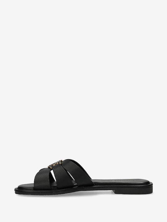Flache Sandalen für Damen in Schwarz Farbe MI001606351W-01