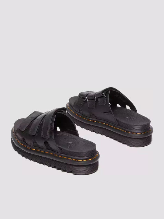Raine Leder Flache Sandalen für Damen in Schwarz Farbe