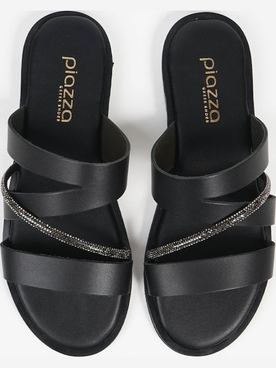 Women's Flat Sandals in Black Color