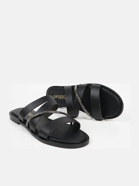 Women's Flat Sandals in Black Color