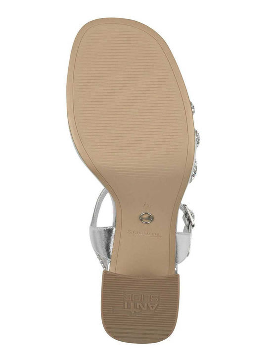 Fabric Sandals Silver