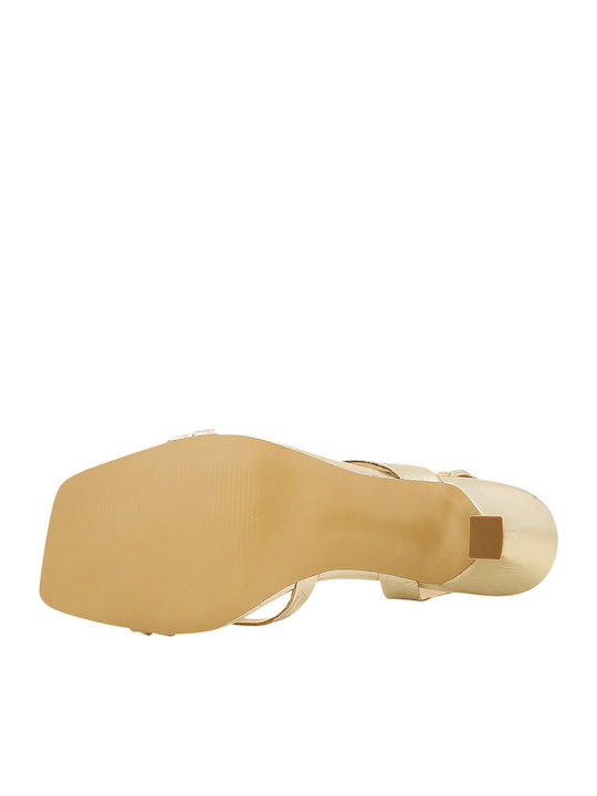 Leder Sandalen Gold