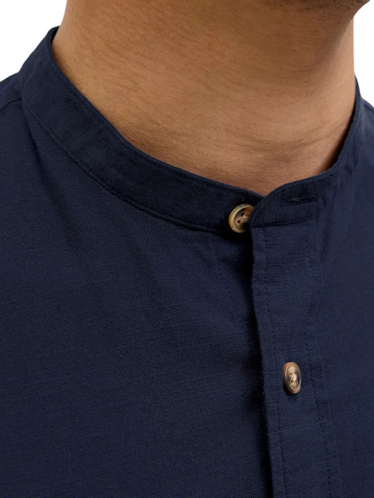 Long-sleeved Cotton Shirt Navy Blazer Blue