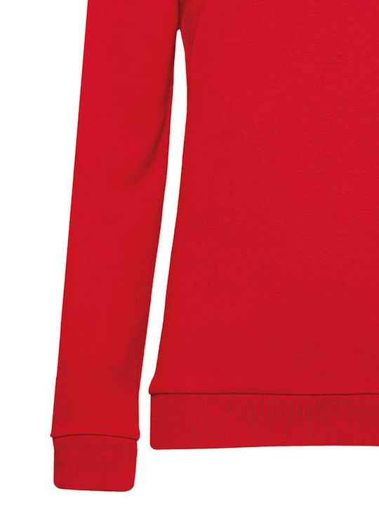 B&C Women's Long Sleeve Promotional Sweatshirt red