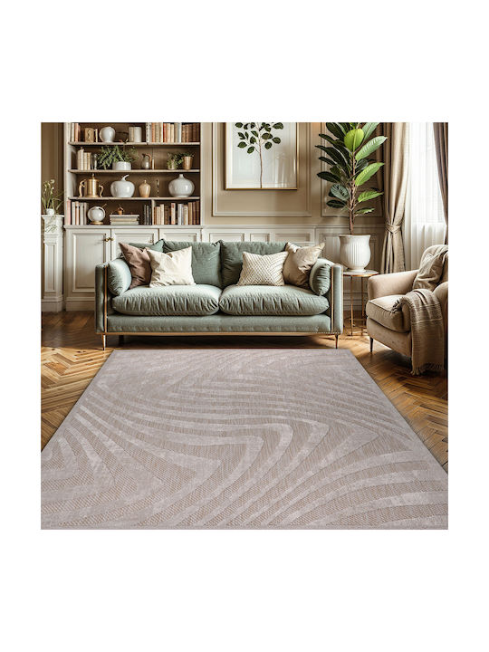 Beauty Home Modern Wicker Bedroom Rugs Set Beige 9974-ΣΕΤ 3pcs