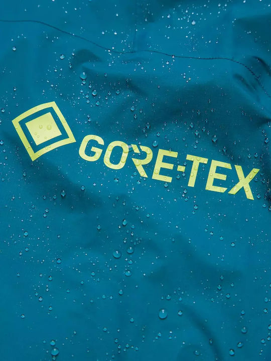 Geci Bărbați Hardshell Waterproof și cu protecție împotriva vântului Deep Teal/acid Albastru