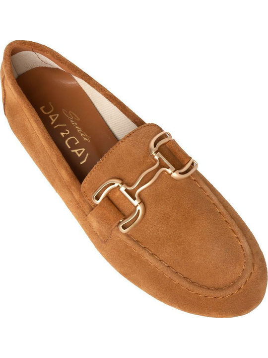 Δερμάτινα Γυναικεία Loafers σε Ταμπά Χρώμα