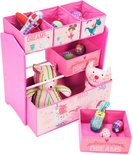 U-Grow U-Grow Stoff-Spielzeug-Organisator Rosa 63x30x60cm