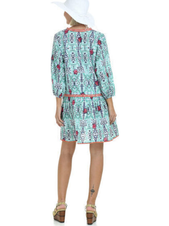 Miandmi Women's Printed Dress with Pockets