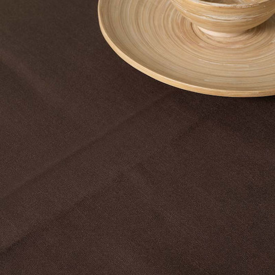 Aigaion Tablecloth with Embroidery Brown/mocca 140x180cm