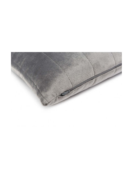 Nobodinoz Μαξιλάρι Καναπέ Akamba από Βελούδο Slate Grey 30x45εκ.