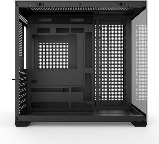 ProGaming Elite Cube Computer Case with Side Window and ARGB Lighting Black