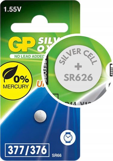Genius Pack 377f Μπαταρία Silver Oxide Ρολογιών SR66 1.55V 1τμχ