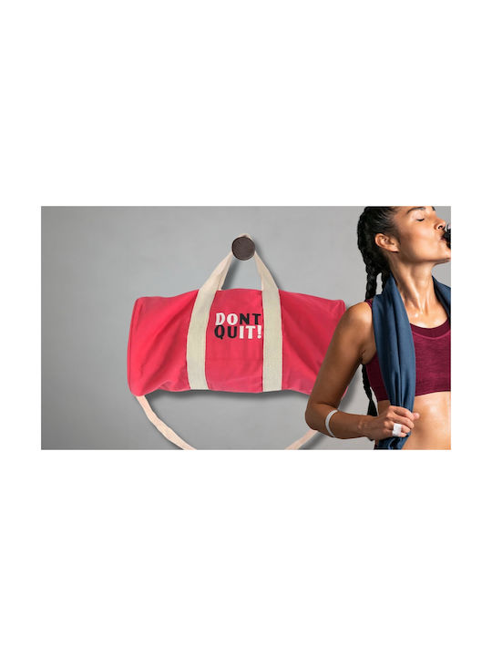 Τσάντα Γυμναστηρίου Βαμβάκι Cotton Gym Bag Black Cherry Pink 45x30cm
