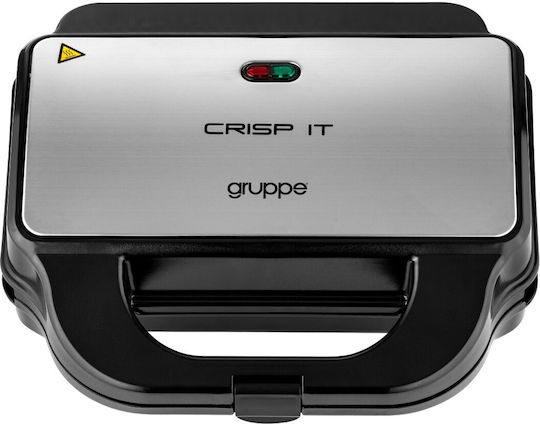 Gruppe Crisp It SW-298M Τοστιέρα με Αποσπώμενες Πλάκες για 2 Τοστ 900W Inox