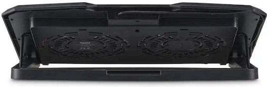 HAMA Black Metal Охлаждаща подложка за Лаптоп до 15.6" с 2 Вентилатори Черен