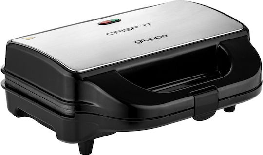 Gruppe Crisp It SW-298M Τοστιέρα με Αποσπώμενες Πλάκες για 2 Τοστ 900W Inox