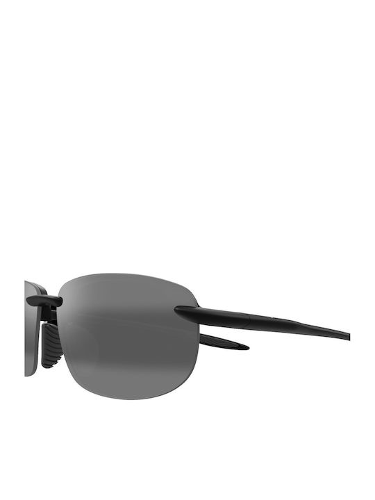 Maui Jim Ho'okipa Ανδρικά Γυαλιά Ηλίου με Μαύρο Μεταλλικό Σκελετό και Μαύρο Polarized Καθρέφτη Φακό