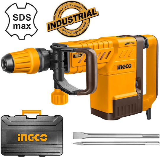 Ingco Κρουστικό Σκαπτικό Πιστολέτο Ρεύματος 1500W με Υποδοχή SDS Max PDB15006